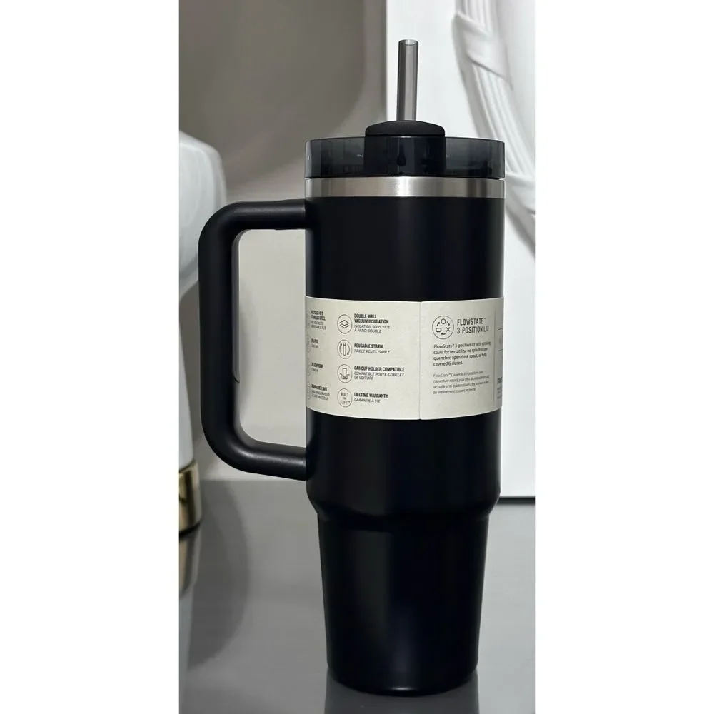 Stanley Quencher H2.0 Flowstate 30oz Tumbler- BLACK GLOW‎ - Picture 3 of 5